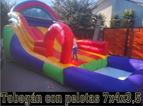 Tobogan Inflable Pelotas 7x3,4x4 Metros